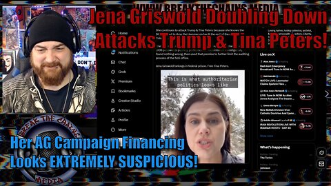 Jena Griswold Doubles Down! Attacks Trump and Tina Peters! Her AG Campaign Finances are Shocking