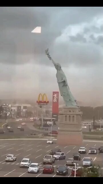 A replica of the Statue of Liberty collapsed in Brazil