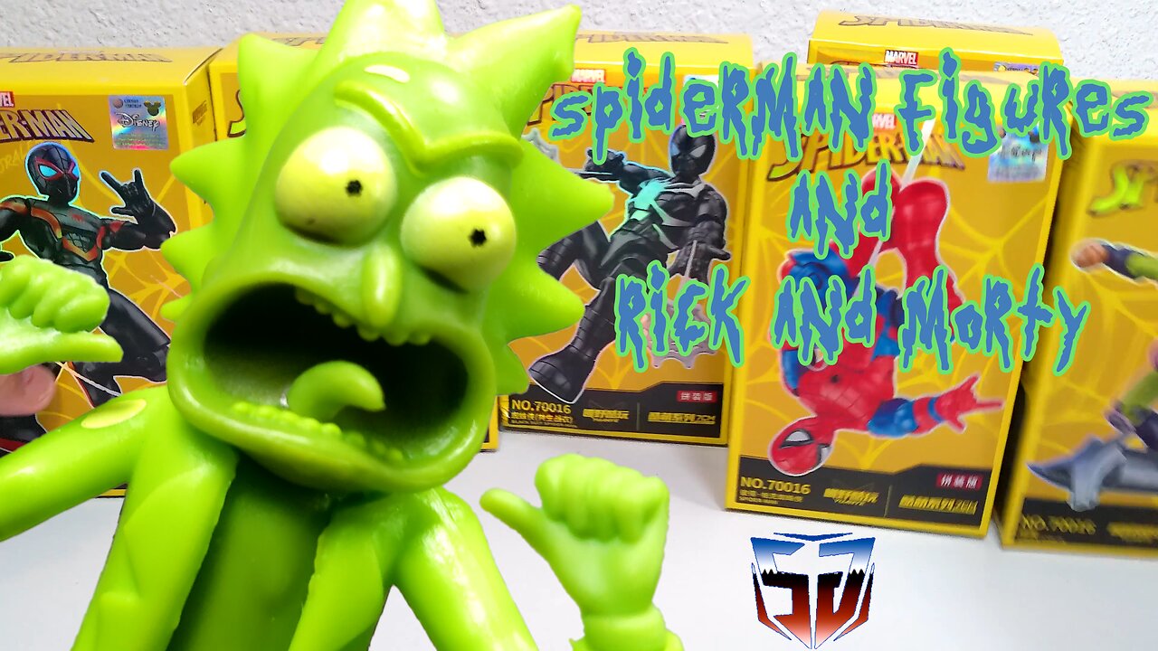 Spiderman figures plus Rick and Morty vinyl Figures Review