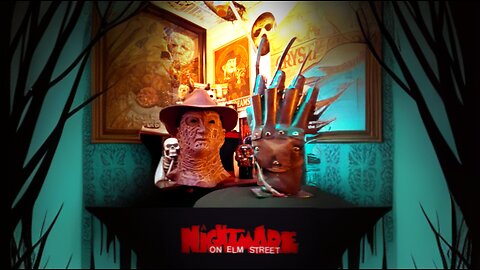 Freddy Krueger's Razor Glove Spins in Eerie Slow-Mo with Iconic Demon Mask Lurking Behind! #shorts 🩸