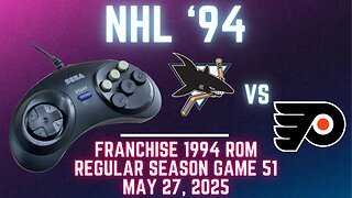 NHL '94 Franchise League (1994) - Sharks (Len) at - Flyers (IAmDroot) Game 51