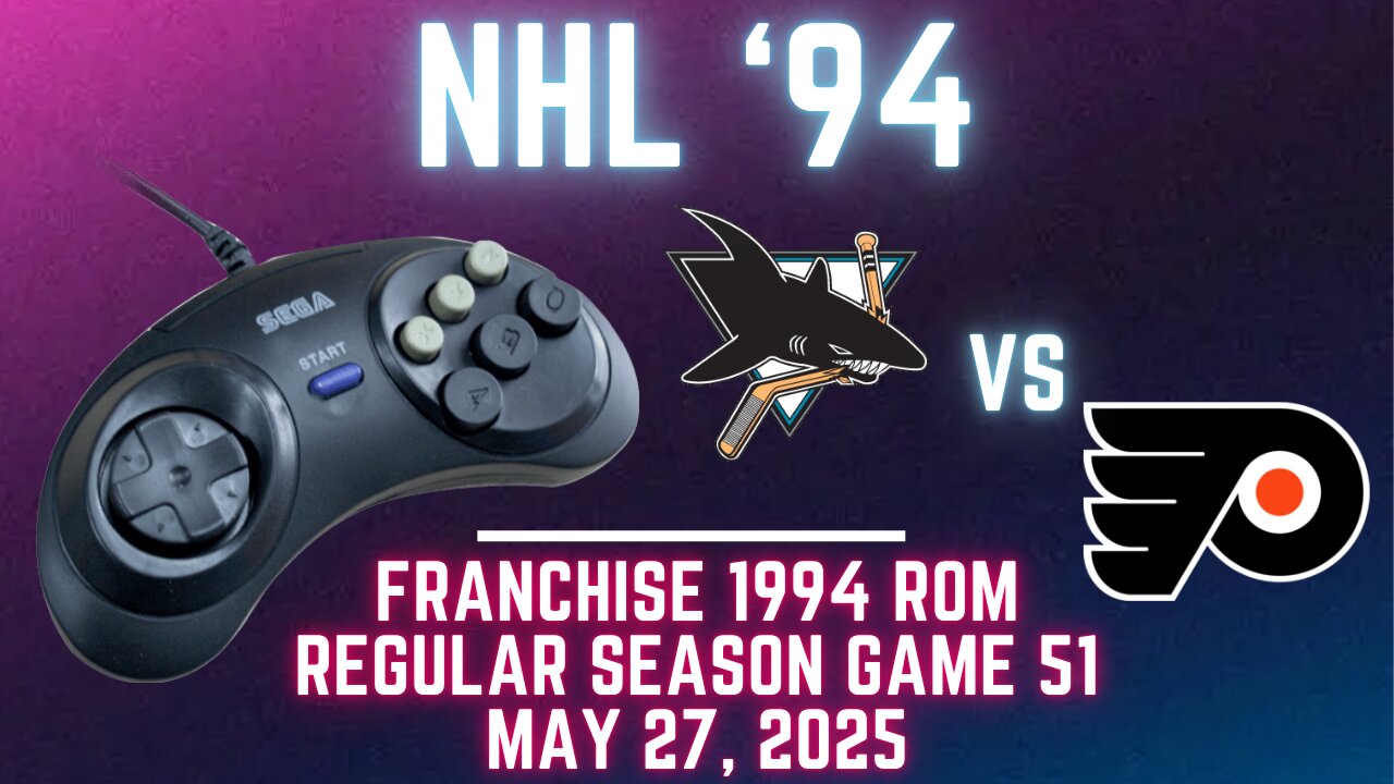 NHL 94 Franchise League (1994) - Sharks (Len) at - Flyers (IAmDroot) Game 51