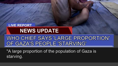 WHO Chief Says Large Proportion of Gazas People