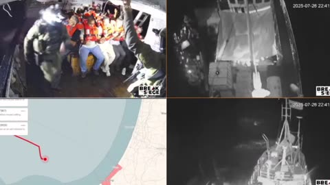 Livestream footage shows the moment Israeli Navy forces boarded the Handala