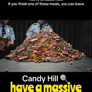 Eat 50kg of candy or death row your choice #deathrow #candy #food #viral