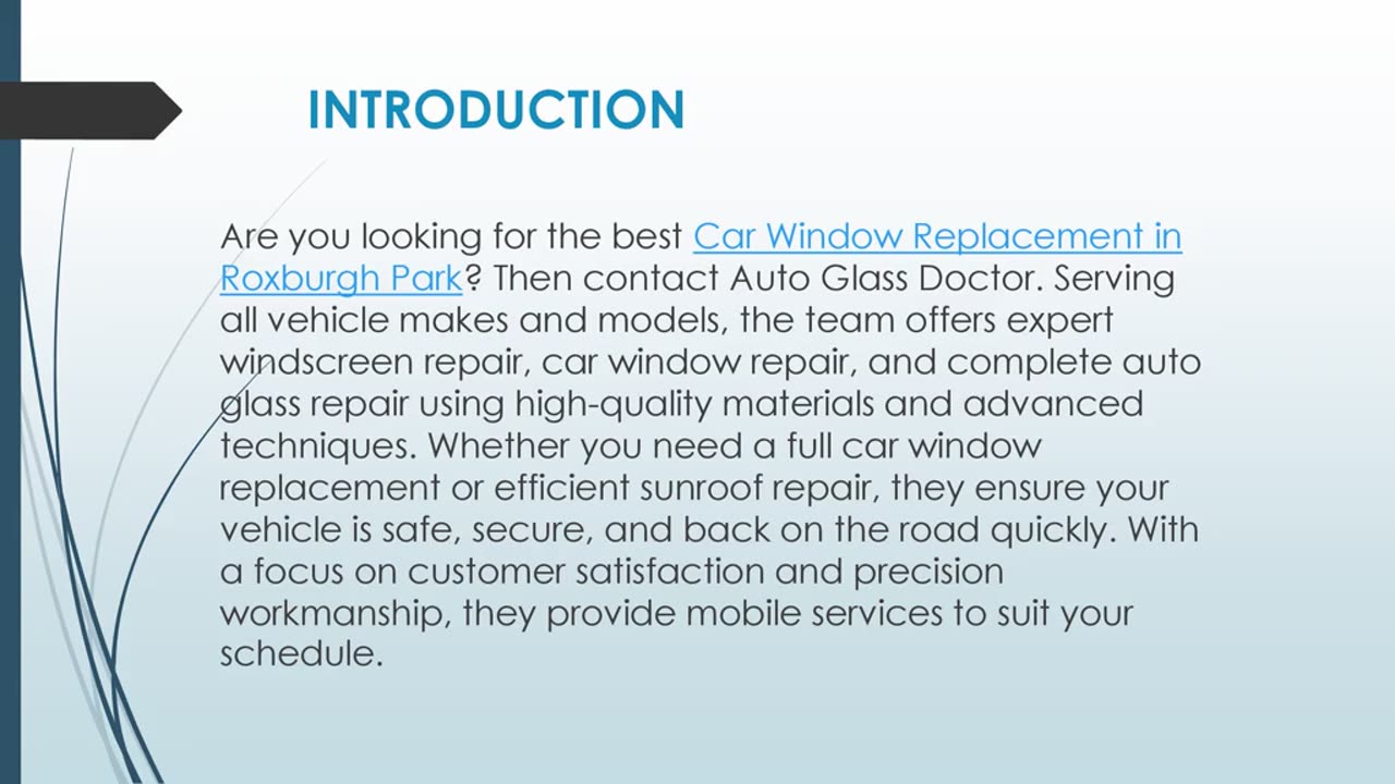 Best Car Window Replacement in Roxburgh Park