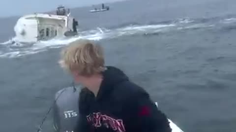 Breaking: Breaching whale capsizes boat, sends 2 overboard off coast of New Hamp