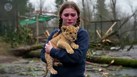 Camera recorded the scene of a male lion entering a girl's house, shocking things happened