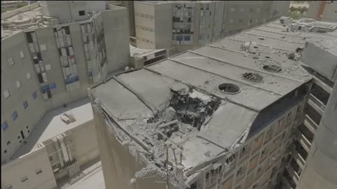 New drone footage shows the scenes of the Iranian ballistic missile impacts