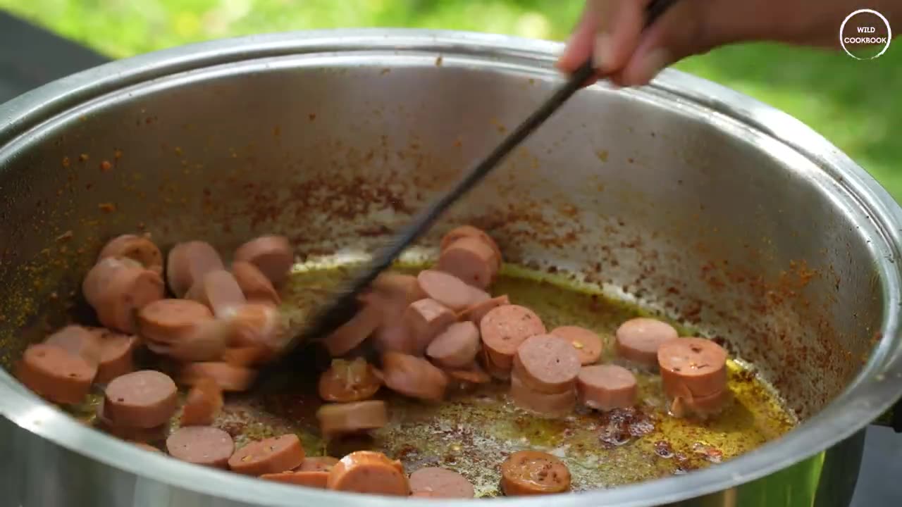Making The Best One - Pot Jambalaya Rice On A Lovely Day | Wild Cookbook