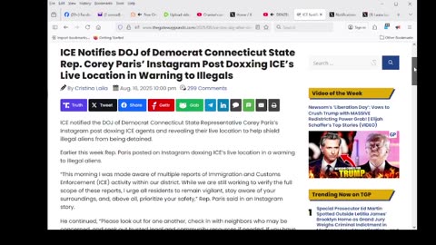 ICE Notifies DOJ of Democrat Connecticut State Rep. Corey Paris’ Instagram Post Doxxing ICE’s