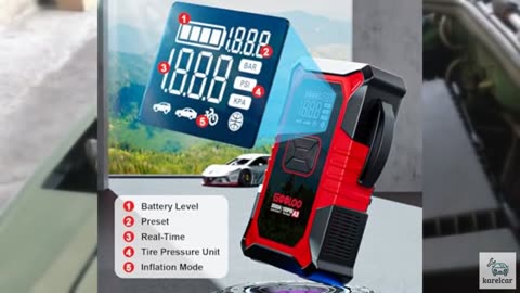 GOOLOO A3 Jump Starter with Air Compressor, 3000A Portable Car Battery Booster (