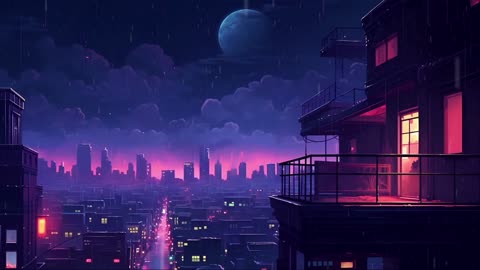 Osaka Rainy Night 🧣 Chill Lofi Beats & Rain Sounds for Focus