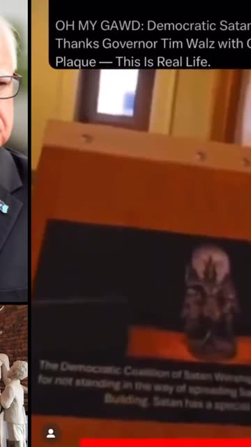 TIM WALZ was recognized and honored by The Democratic Coalition of SATAN WORSHIPPERS