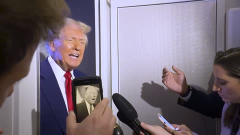 President Trump Gaggles with Press On Air Force One, Apr. 3, 2025