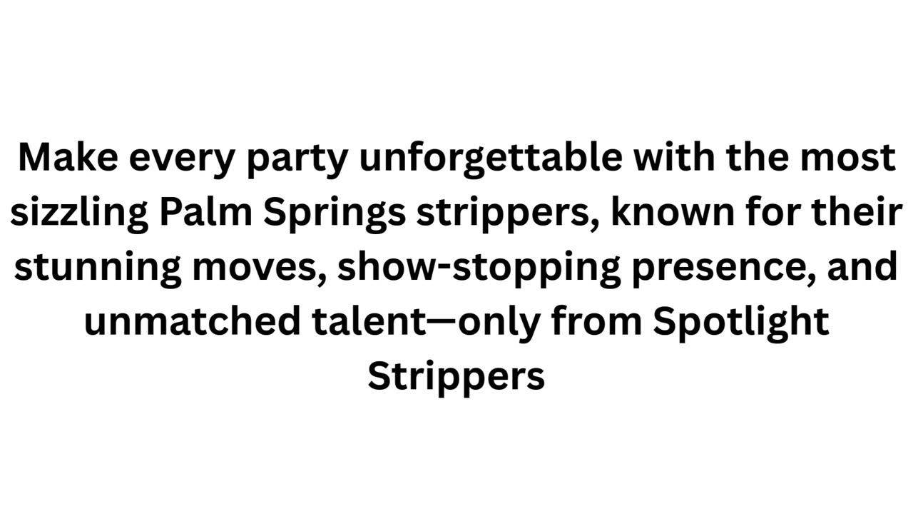 Stripper Palm Springs