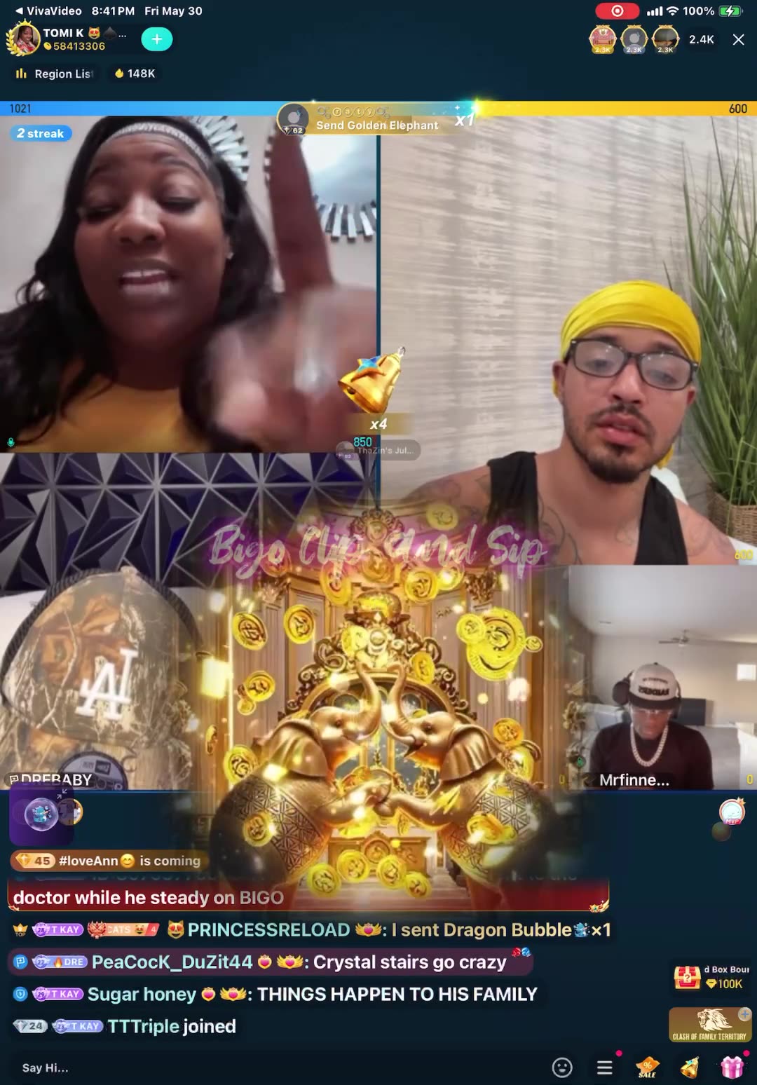 Team PK TomiKay DreBaby Manny Finesse about TrinaB gifting himself 5/30/25 #bigoclipandsip