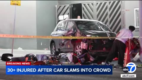 At least 30 injured after driver loses consciousness, car plows through crowd in East Hollywood