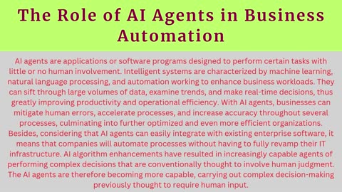 How AI Agents are Transforming Business Automation