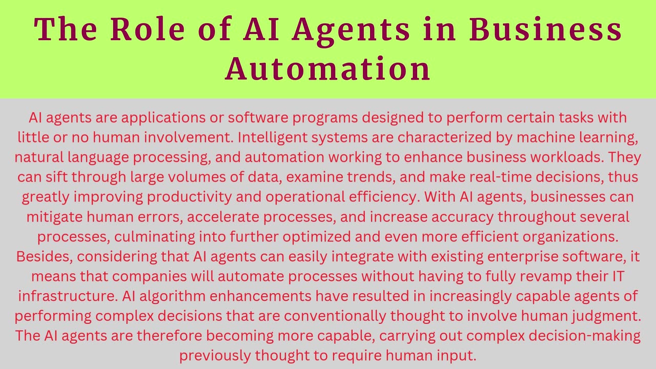 How AI Agents are Transforming Business Automation