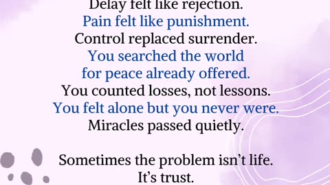 If you don't trust God