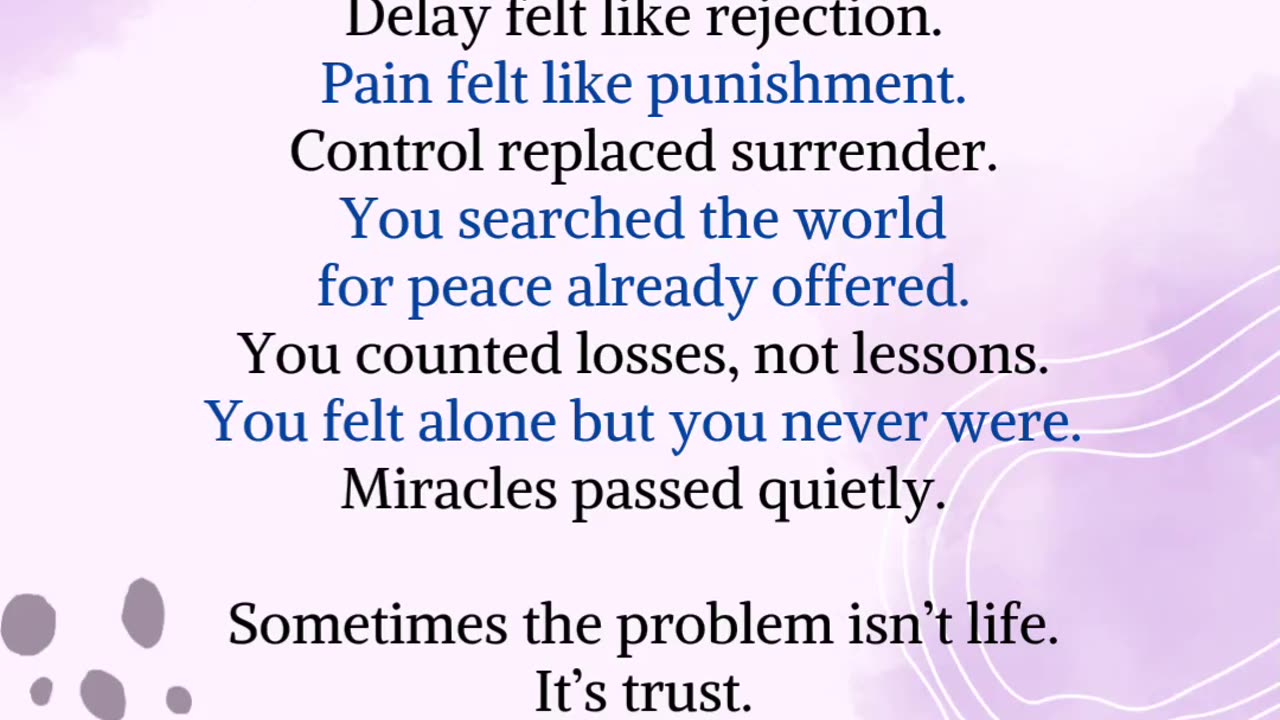 If you don't trust God