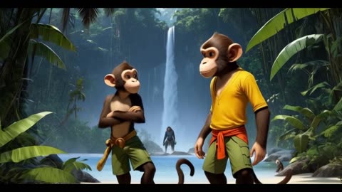 Monkey Banana Adventure 🍌🐒 | Baby Monkey’s Jungle Rhyme #kidsvideo #kidscartoons
