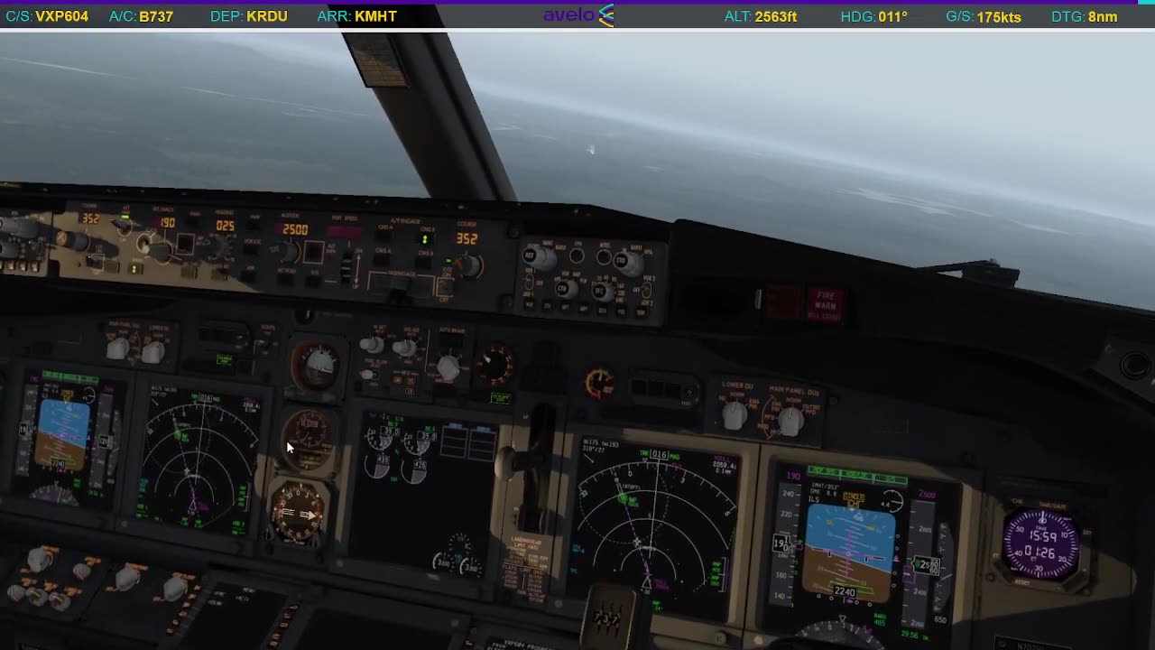 Landing in Manchester (KMHT)