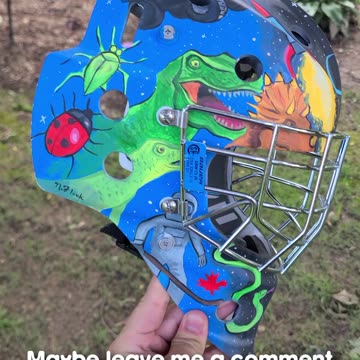 I Hand Painted A Hockey Goalie Mask!!