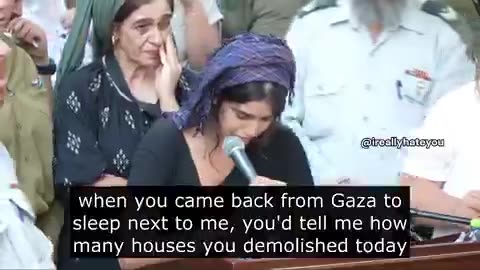 JUST IN: Rut Azulai, newlywed widow of Israeli soldier Avraham Azulai, gives a eulogy:
