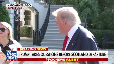 Trump takes questions on Epstein, Ghislaine Maxwell before departing for Scotland