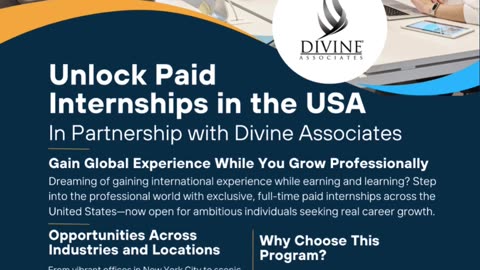 Step into Success: Paid Internships in the USA with Divine Associates Ltd