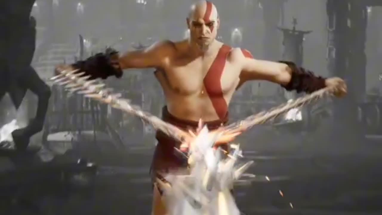 Kratos splits Frieza in two