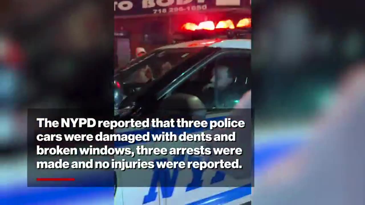 Chaos erupts in Queens as mobs of hoodlums attack NYPD vehicles for responding to mayhem
