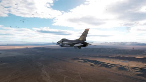 Plane landing while another moves to take cool