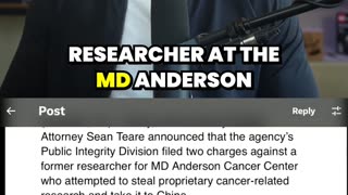 Chinese Researcher BUSTED Stealing US Cancer Secrets