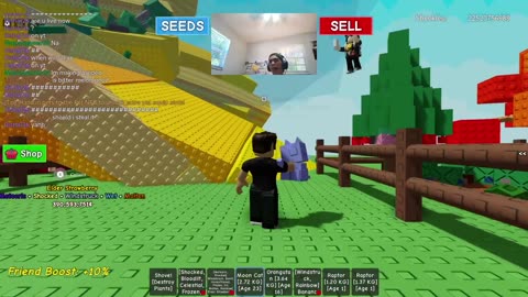 Playing Grow a Garden! Roblox