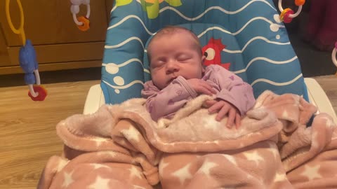 21-Day-Old Kayla: Sweet Kitchen Moments with Her Babysitter!