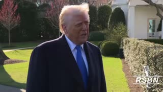 President Trump takes questions before leaving for Bedminster