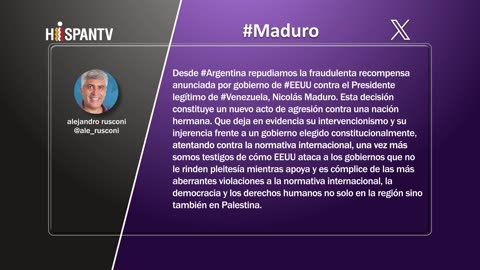 Apoyo a Maduro ante acusaciones infundadas de EEUU | Etiquetaje