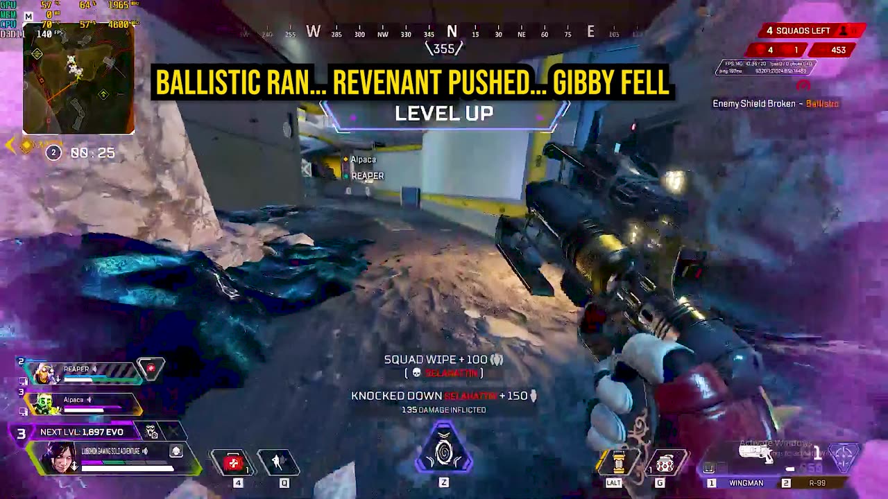 Wraith Outplays Ballistic, Revenant & Gibby | Apex Legends