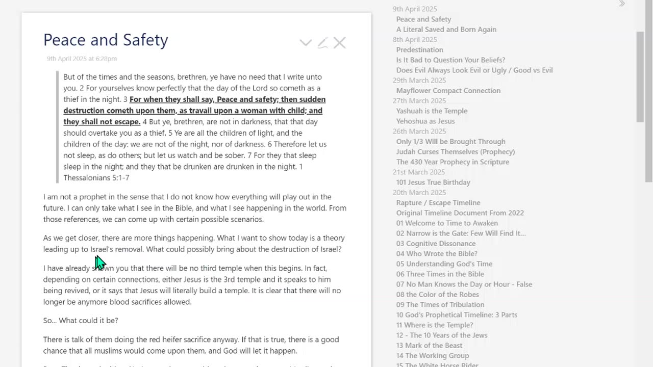 Peace and Safety