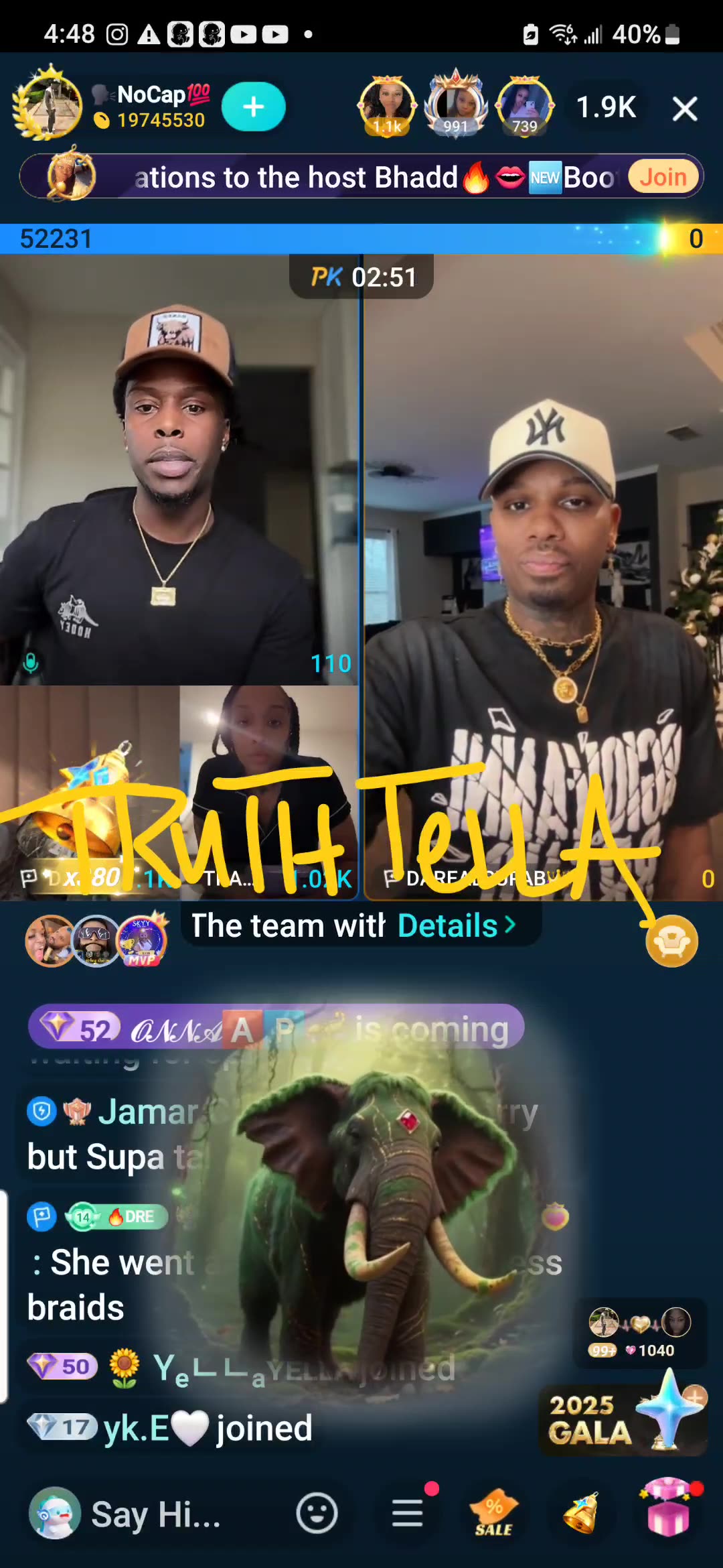 A1 PRETTYFINE LOOZECANNON ALLEGED BM #2 LIVE THEN NOCAP TEAM PK