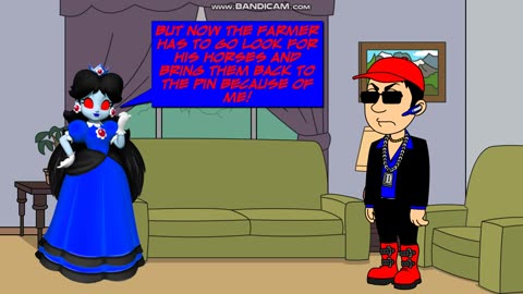 Dark Princess Daisy scares the farmer's horses/grounded