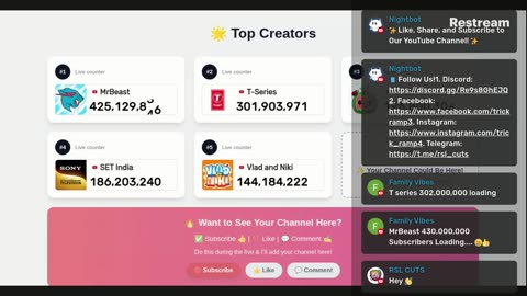 TOP 5 Sub count