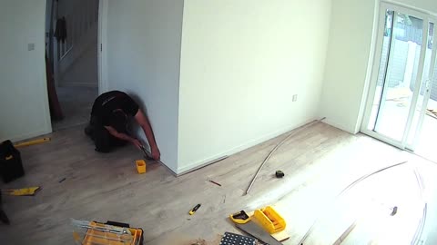 Start to finish livingroom flooring installation
