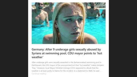 White Girls Sexually Abused at German Pool by Invaders - Mayor Plays Dumb!