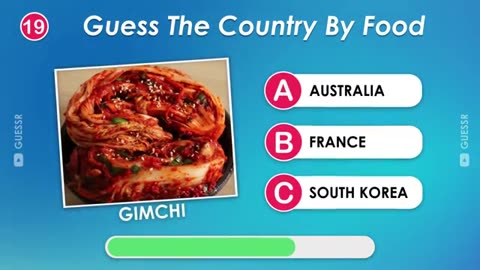 Guess the Country by its Food Country Quiz