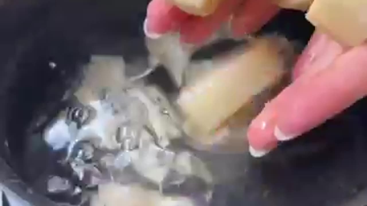 Crispy cheesy garlic 🥔 potato