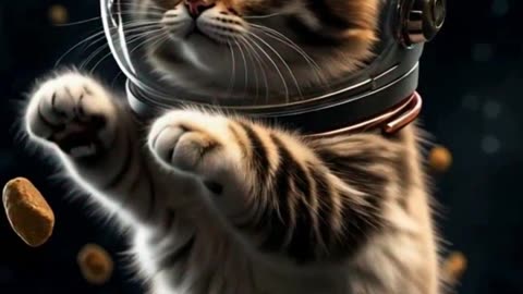 Chubby Cat Lost in Space